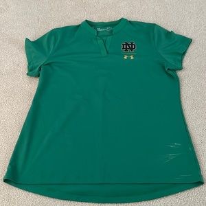 Notre Dame green Under Armour polo